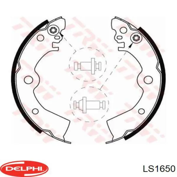 LS1650 Delphi колодки гальмові задні, барабанні