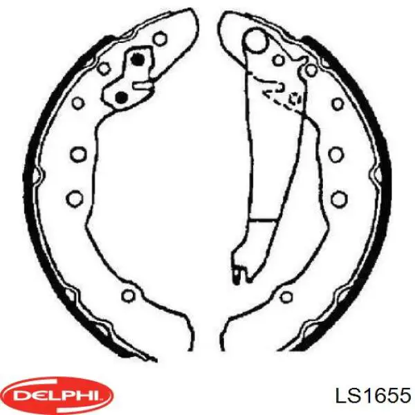 Колодки гальмові задні, барабанні Delphi LS1655 ціна, від 19.68 USD