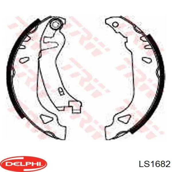 LS1682 Delphi колодки гальмові задні, барабанні