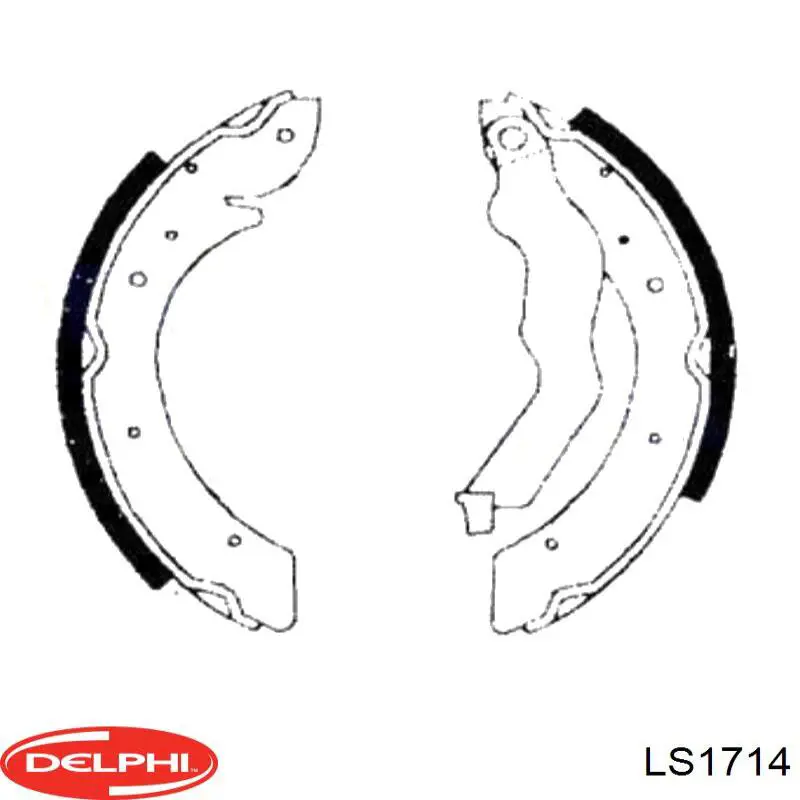 LS1714 Delphi колодки гальмові задні, барабанні