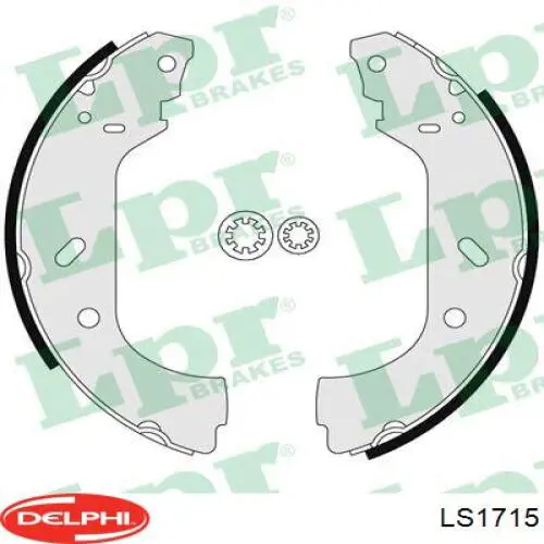 Колодки гальмові задні, барабанні Delphi LS1715 ціна, від 26.30 USD