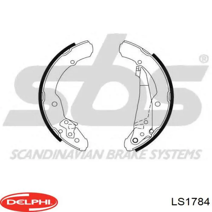 Колодки гальмові задні, барабанні Delphi LS1784 ціна, від 19.85 USD