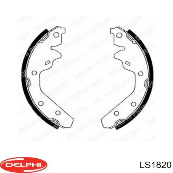 Купити LS1820 Delphi Колодки гальмові задні, барабанні