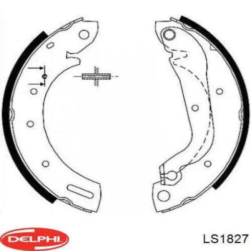Колодки гальмові задні, барабанні Delphi LS1827 ціна, від 26.45 USD