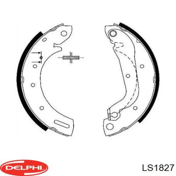 Купити LS1827 Delphi Колодки гальмові задні, барабанні