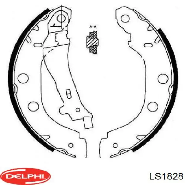 Колодки гальмові задні, барабанні LS1828 Delphi