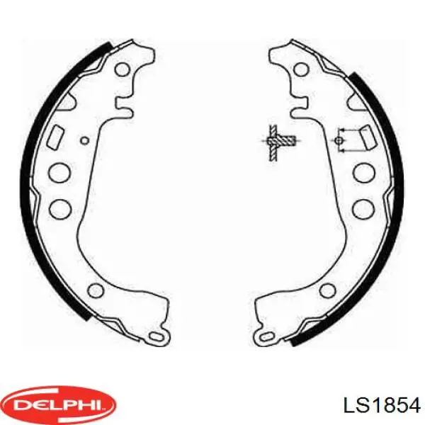LS1854 Delphi колодки гальмові задні, барабанні