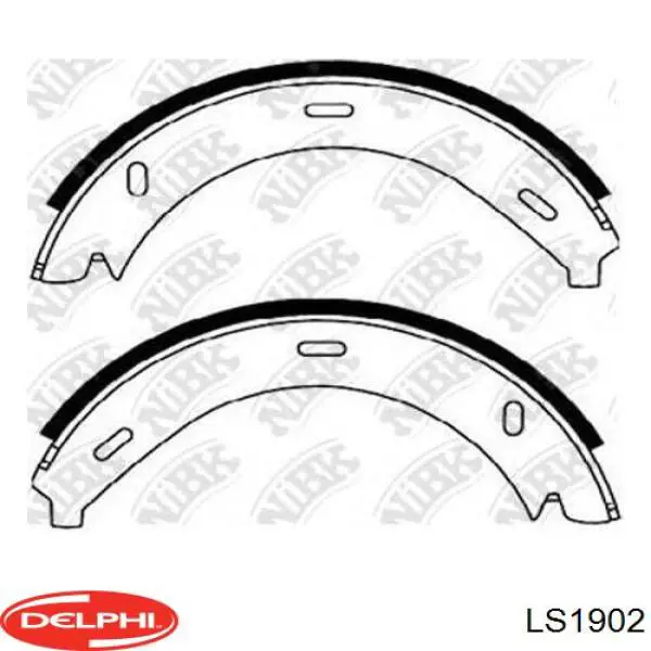 Колодки стоянкового гальма Delphi LS1902