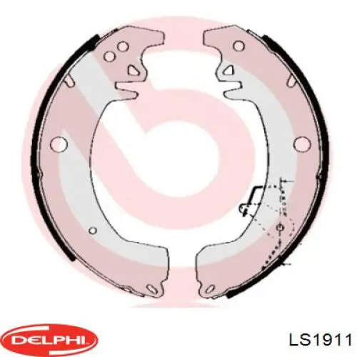Колодки гальмові задні, барабанні LS1911 Delphi