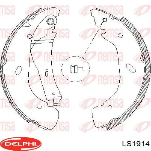 Колодки гальмові задні, барабанні LS1914 Delphi