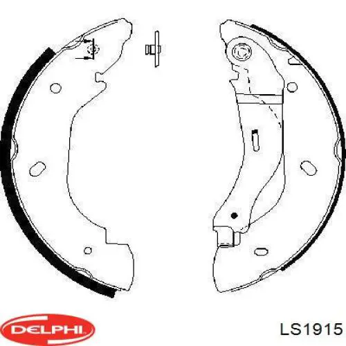 Колодки гальмові задні, барабанні LS1915 Delphi