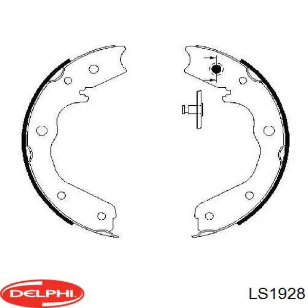 Колодки ручника/стоянкового гальма LS1928 Delphi