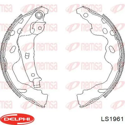Купити LS1961 Delphi Колодки гальмові задні, барабанні