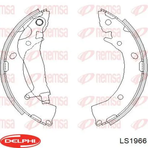 Колодки гальмові задні, барабанні LS1966 Delphi