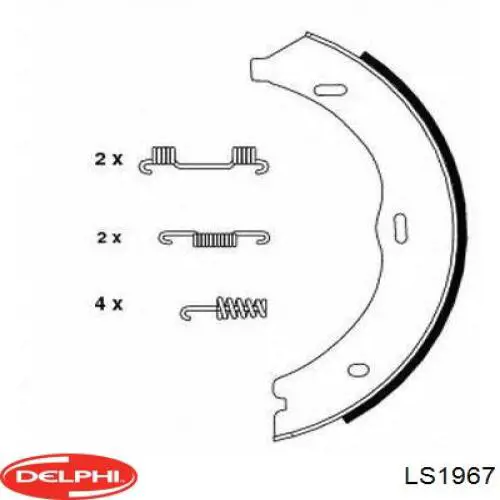Колодки ручника LS1967 Delphi