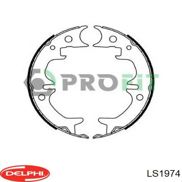 Колодки ручника LS1974 Delphi