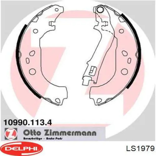 Колодки гальмові задні, барабанні LS1979 Delphi