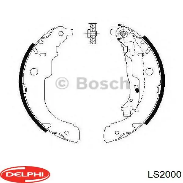 Купити LS2000 Delphi Колодки гальмові задні, барабанні