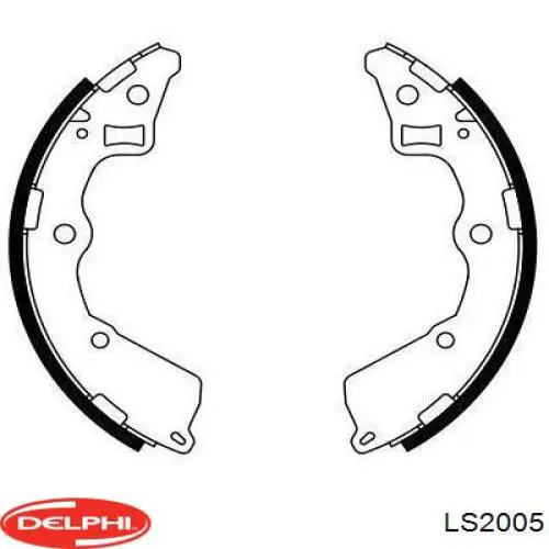 Колодки гальмові задні, барабанні LS2005 Delphi
