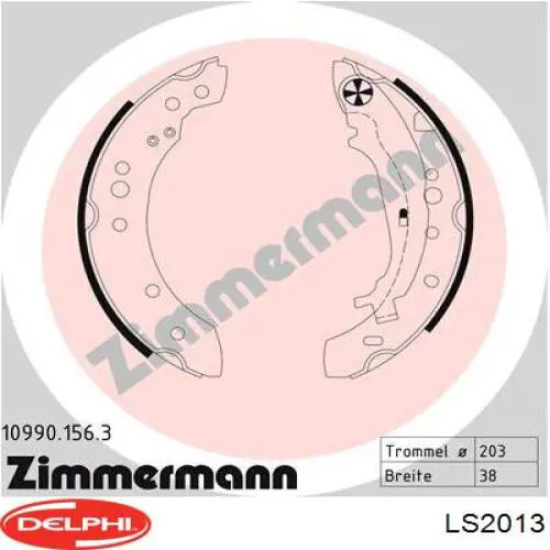 Купити LS2013 Delphi Колодки гальмові задні, барабанні