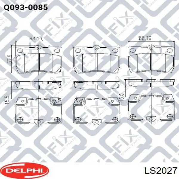 Колодки гальмові задні, барабанні Delphi LS2027 ціна, від 25.75 USD