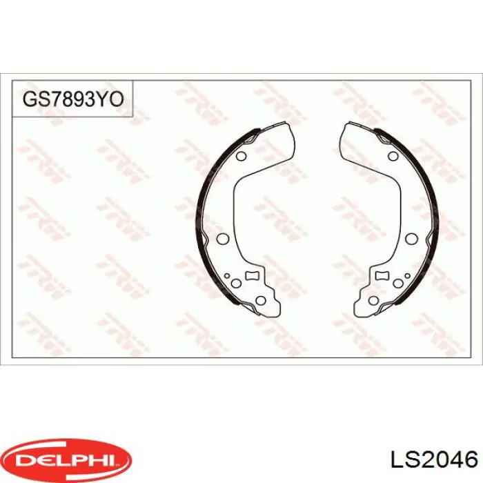 Колодки гальмові задні, барабанні Delphi LS2046 ціна, від 16.47 USD