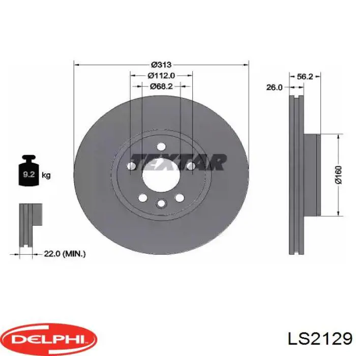 LS2129 Delphi Гальмівні колодки ручника
