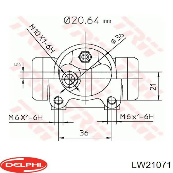 Купити 4402C1 Peugeot/Citroen Циліндр гальмівний колісний/робітник, задній