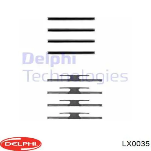 LX0035 Delphi ремкомплект гальмівних колодок