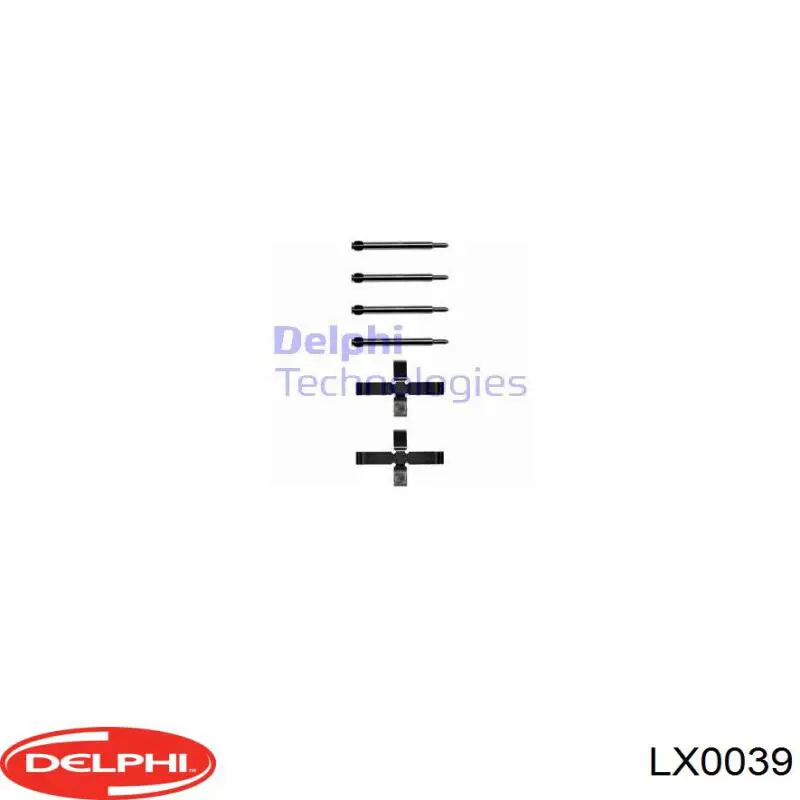 LX0039 Delphi ремкомплект гальмівних колодок