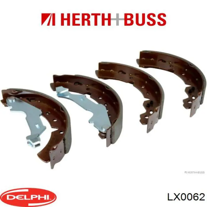 Ремкомплект гальмівних колодок Delphi LX0062 ціна, від 9.83 USD