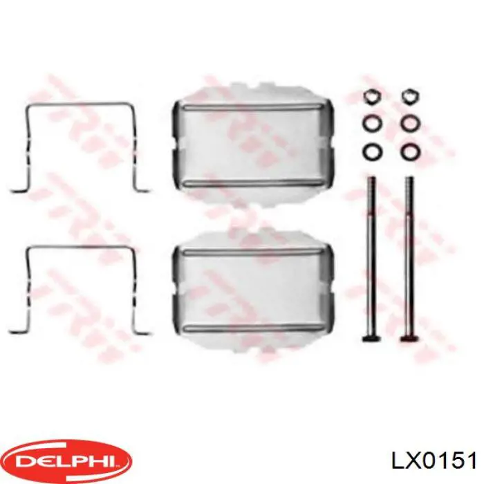 LX0151 Delphi ремкомплект гальмівних колодок