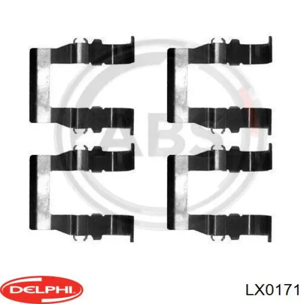 Купити LX0171 Delphi Комплект пружинок кріплення дискових колодок, передніх