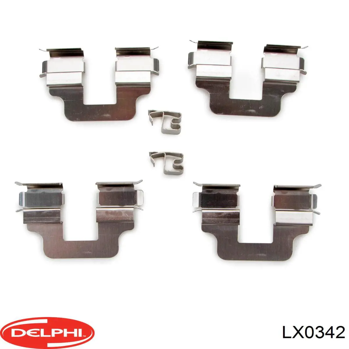 LX0342 Delphi комплект пружинок кріплення дискових колодок, задніх