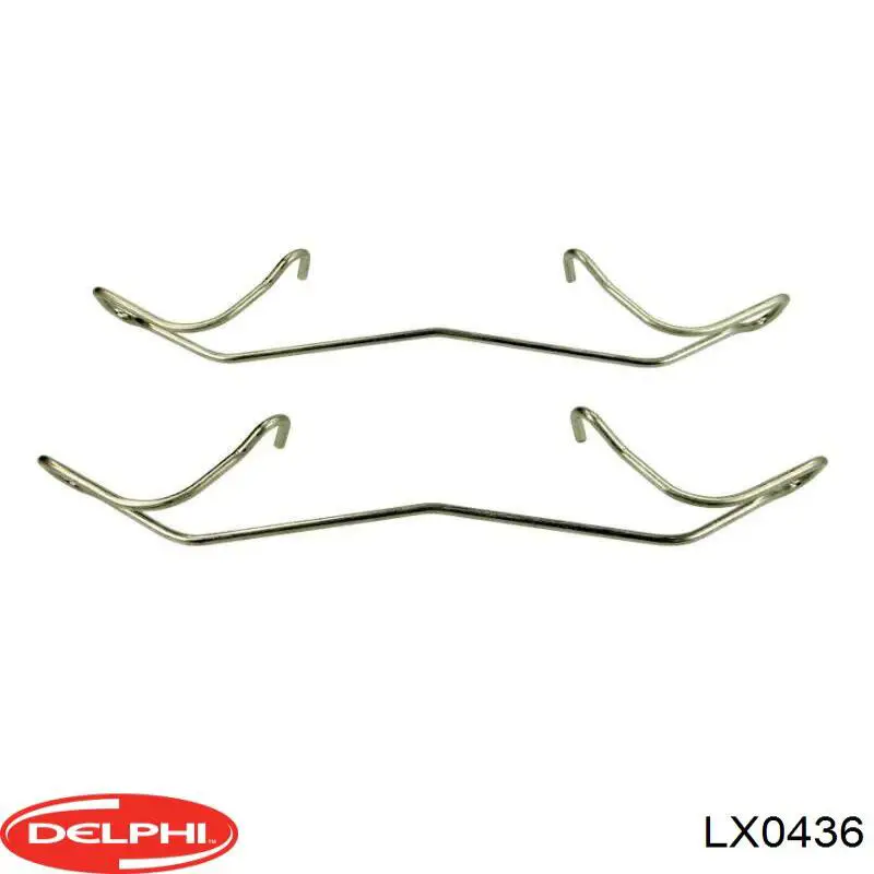 LX0436 Delphi комплект пружинок кріплення дискових колодок, передніх