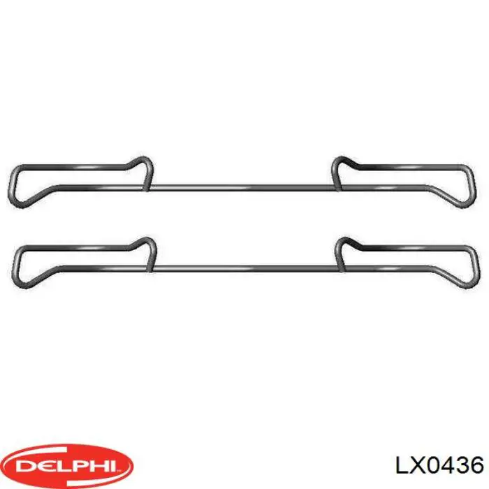 Купити LX0436 Delphi Комплект пружинок кріплення дискових колодок, передніх