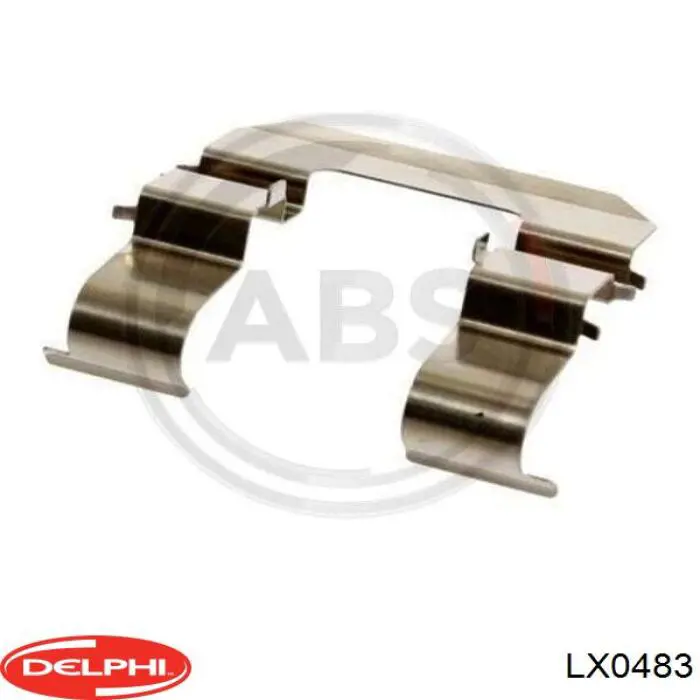 LX0483 Delphi комплект пружинок кріплення дискових колодок, передніх