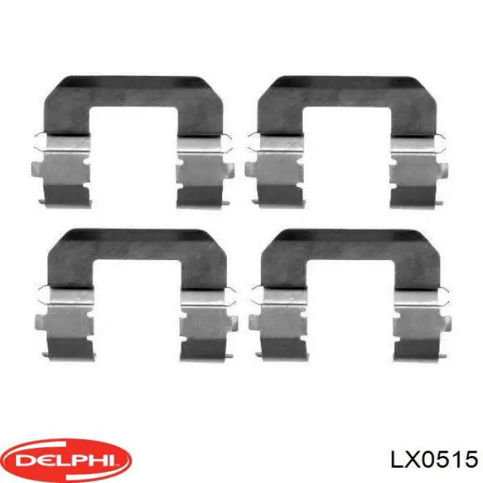 LX0515 Delphi комплект пружинок кріплення дискових колодок, передніх