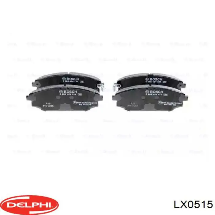Купити LX0515 Delphi Комплект пружинок кріплення дискових колодок, передніх