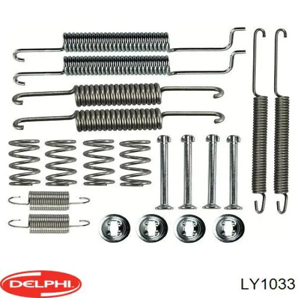 Монтажний комплект задніх барабанних колодок Delphi LY1033 ціна, від 7.45 USD
