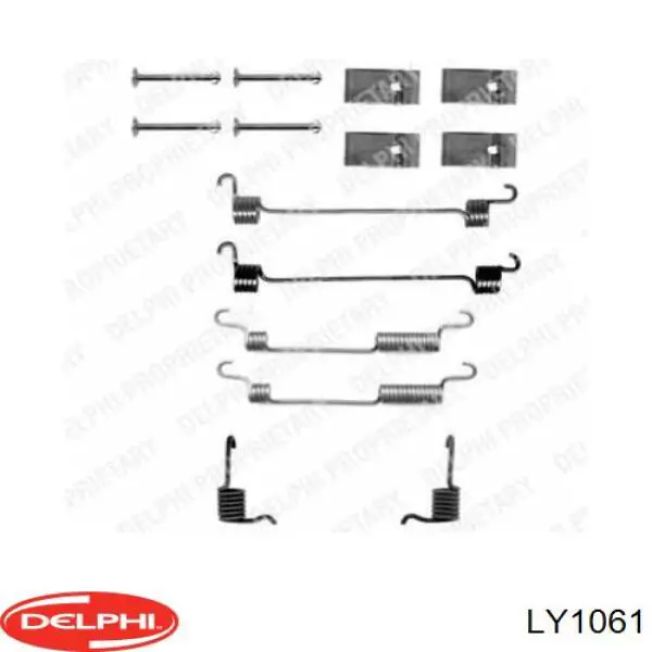 Монтажний комплект задніх барабанних колодок LY1061 Delphi