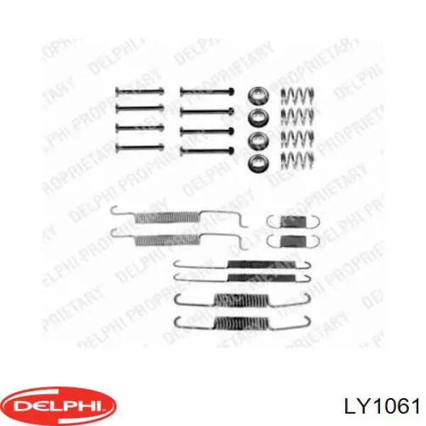 Купити LY1061 Delphi Монтажний комплект задніх барабанних колодок