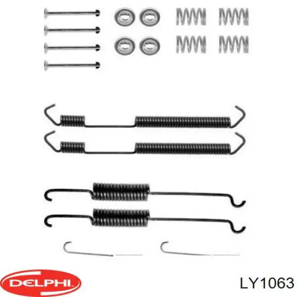 Купити LY1063 Delphi Монтажний комплект задніх барабанних колодок