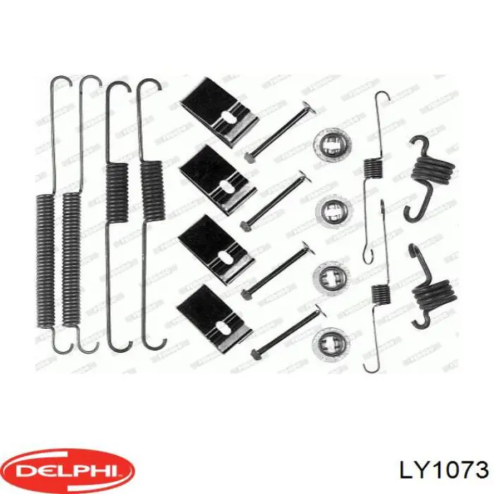 Монтажний комплект задніх барабанних колодок Delphi LY1073 ціна, від 11.54 USD