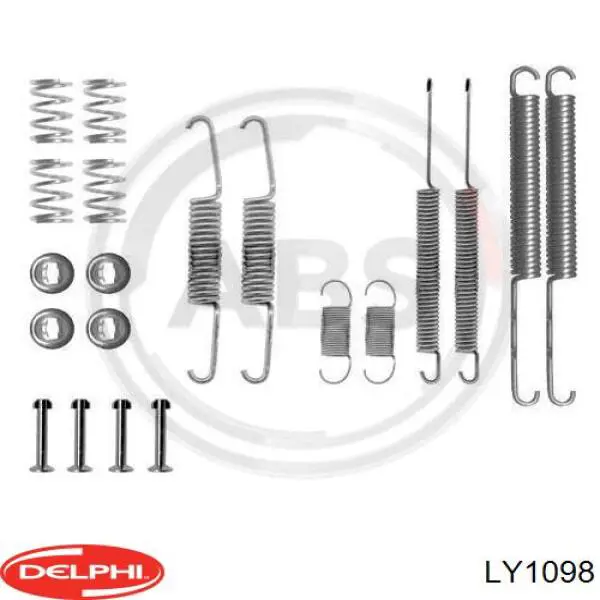 LY1098 Delphi монтажний комплект задніх барабанних колодок