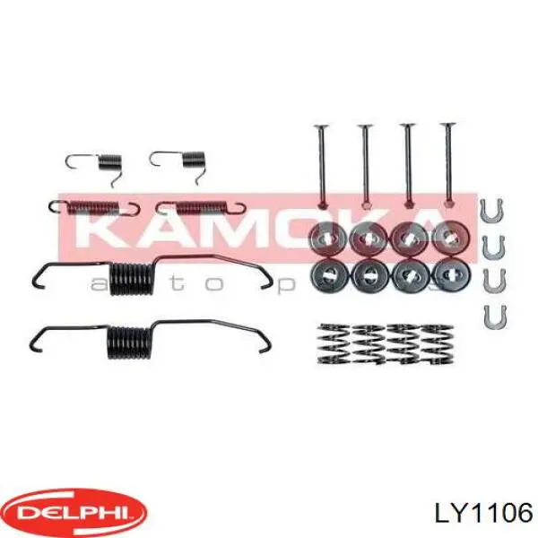 Монтажний комплект задніх барабанних колодок Delphi LY1106 ціна, від 8.11 USD