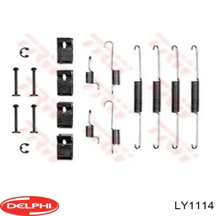 LY1114 Delphi монтажний комплект задніх барабанних колодок