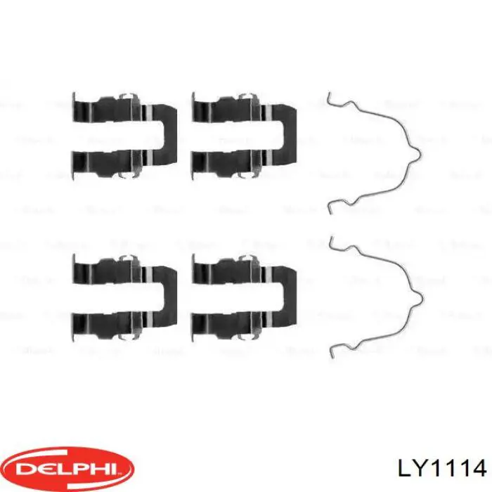 Купити LY1114 Delphi Монтажний комплект задніх барабанних колодок