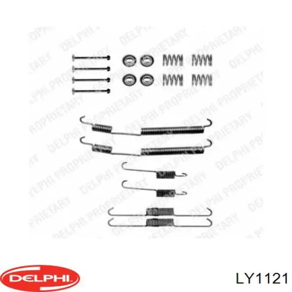 Монтажний комплект задніх барабанних колодок LY1121 Delphi