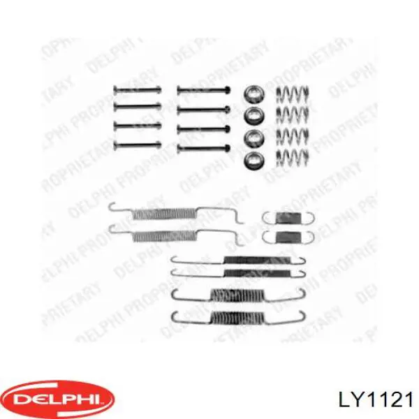 Купити LY1121 Delphi Монтажний комплект задніх барабанних колодок